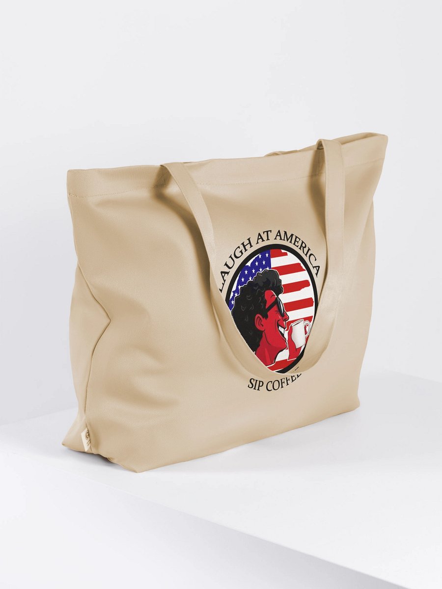 Laugh At America Sip Coffee Eco Friendly Tote Bag product image (4)