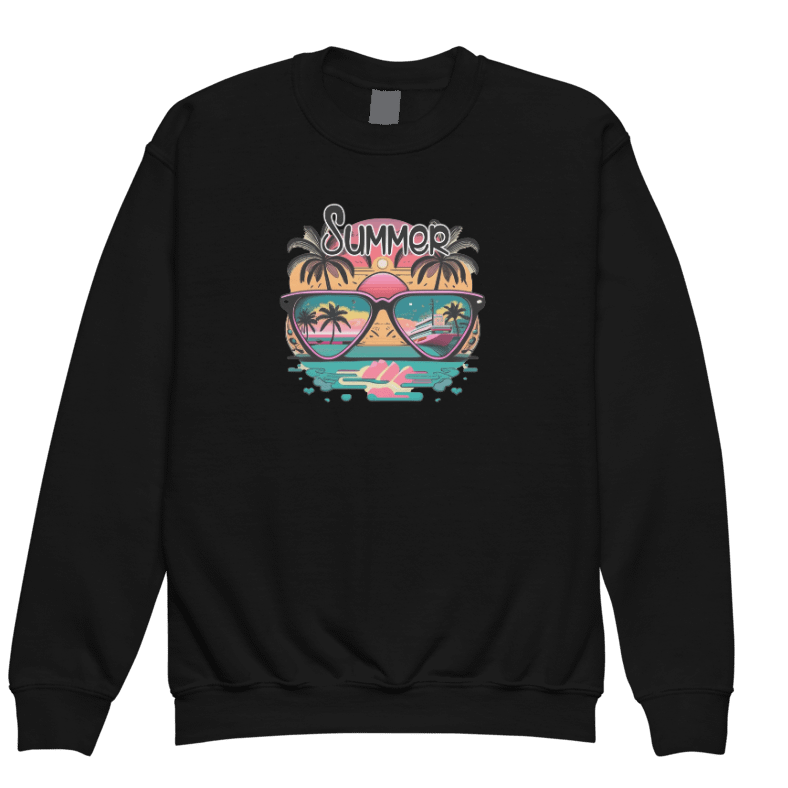 Tropical Sunset Reflection Sunglasses Sweatshirt product image (2)