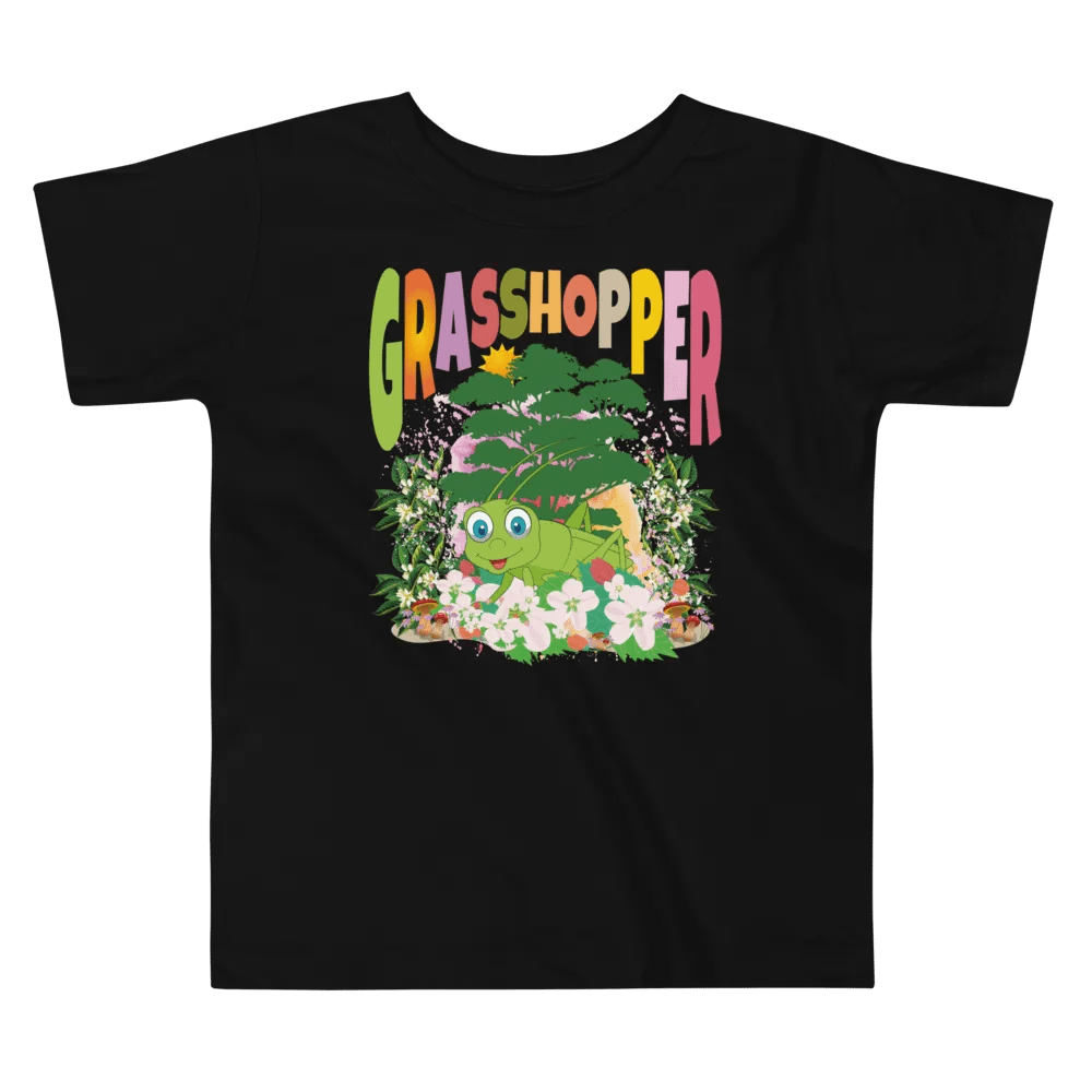 Grasshopper Colorful Funny Cute Bella + Canvas Toddler T-Shirt – Funny Shirt for Kids product image (8)