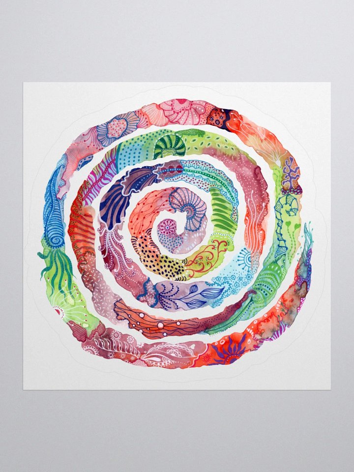 Spiral Doodles Kiss Cut Stickers product image (1)