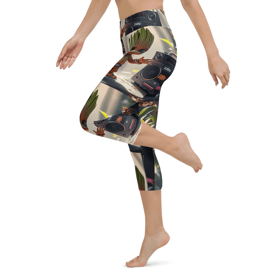 Retro Tree Spirit Yoga Capri Leggings product image (6)