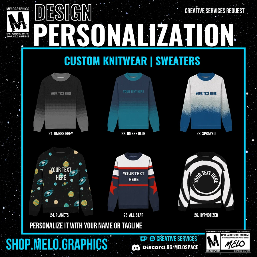 Creative Service: Design Personalization - Custom Knitwear & Holiday Sweaters | #MadeByMELO product image (2)