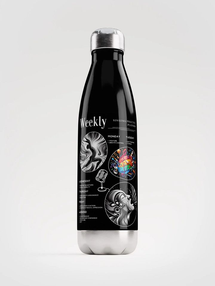 Weekly Singing Practice Planner Water Bottle product image (1)