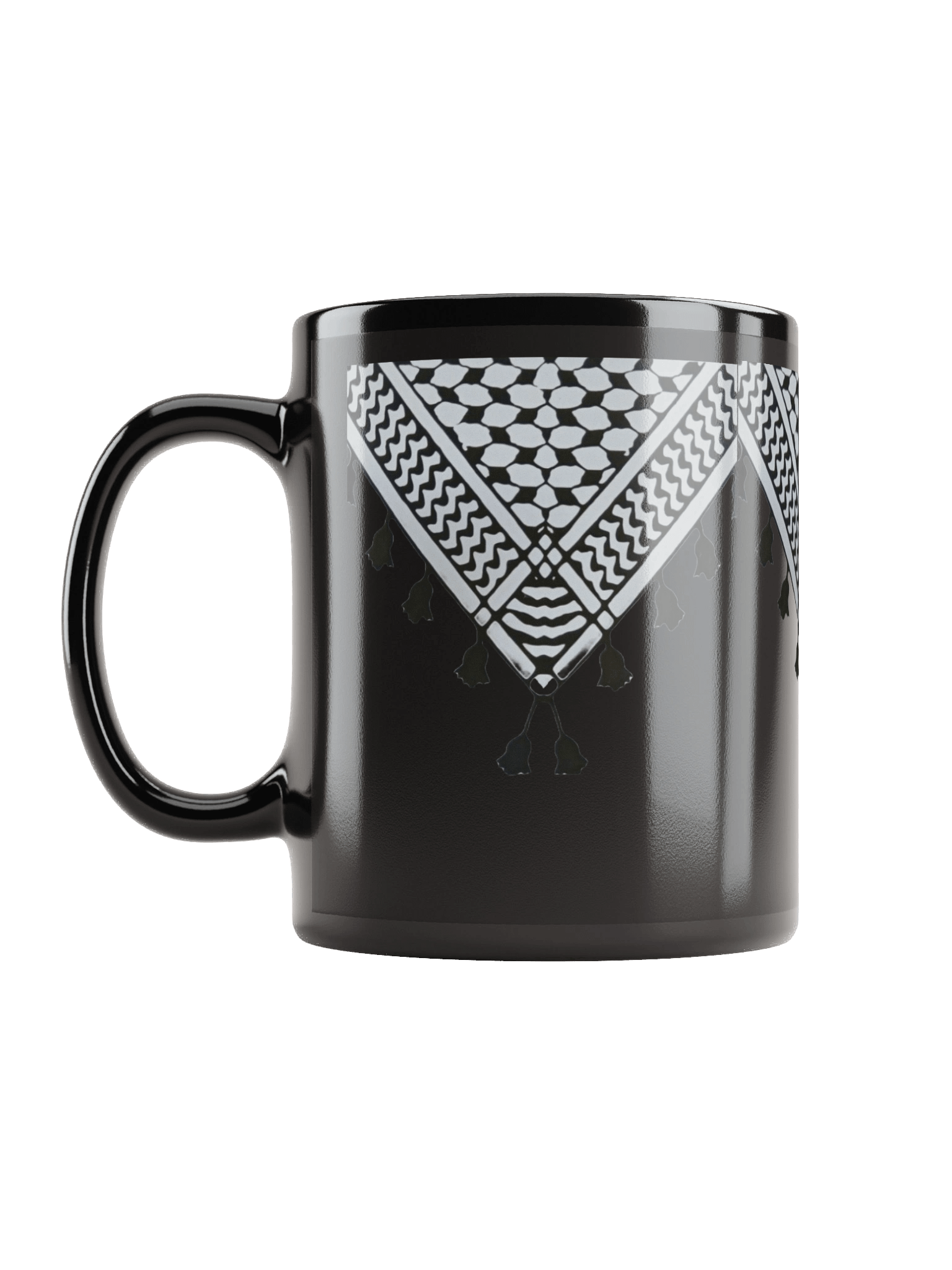 Palestine Keffiyeh Black Mug product image (12)