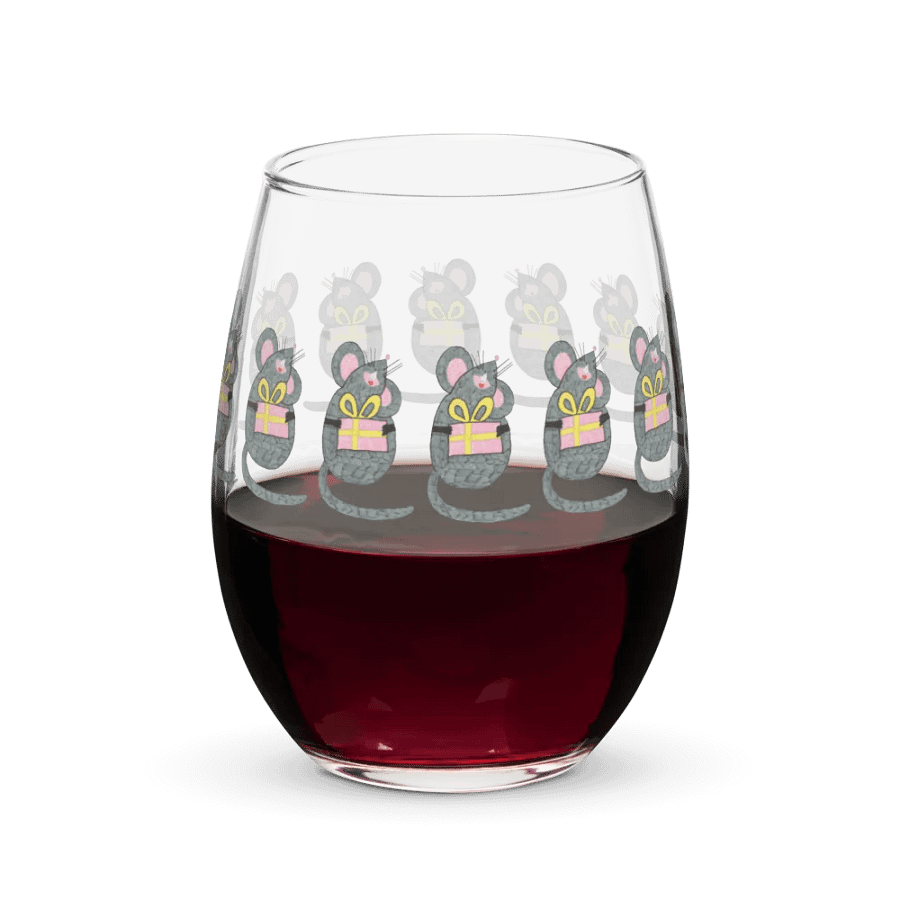 Present mouse Stemless Wine Glass product image (7)