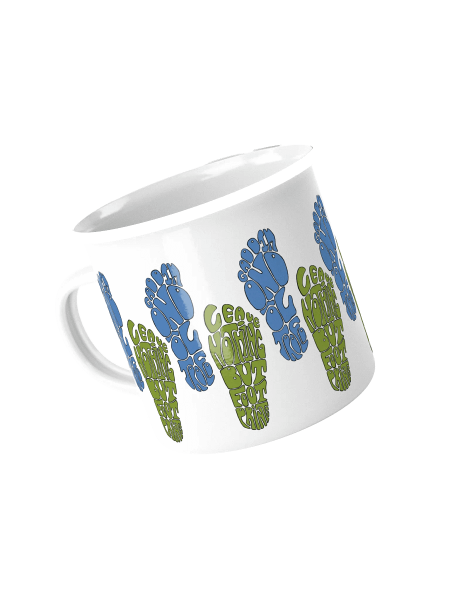 Bilingual Footprints enamel mug product image (4)