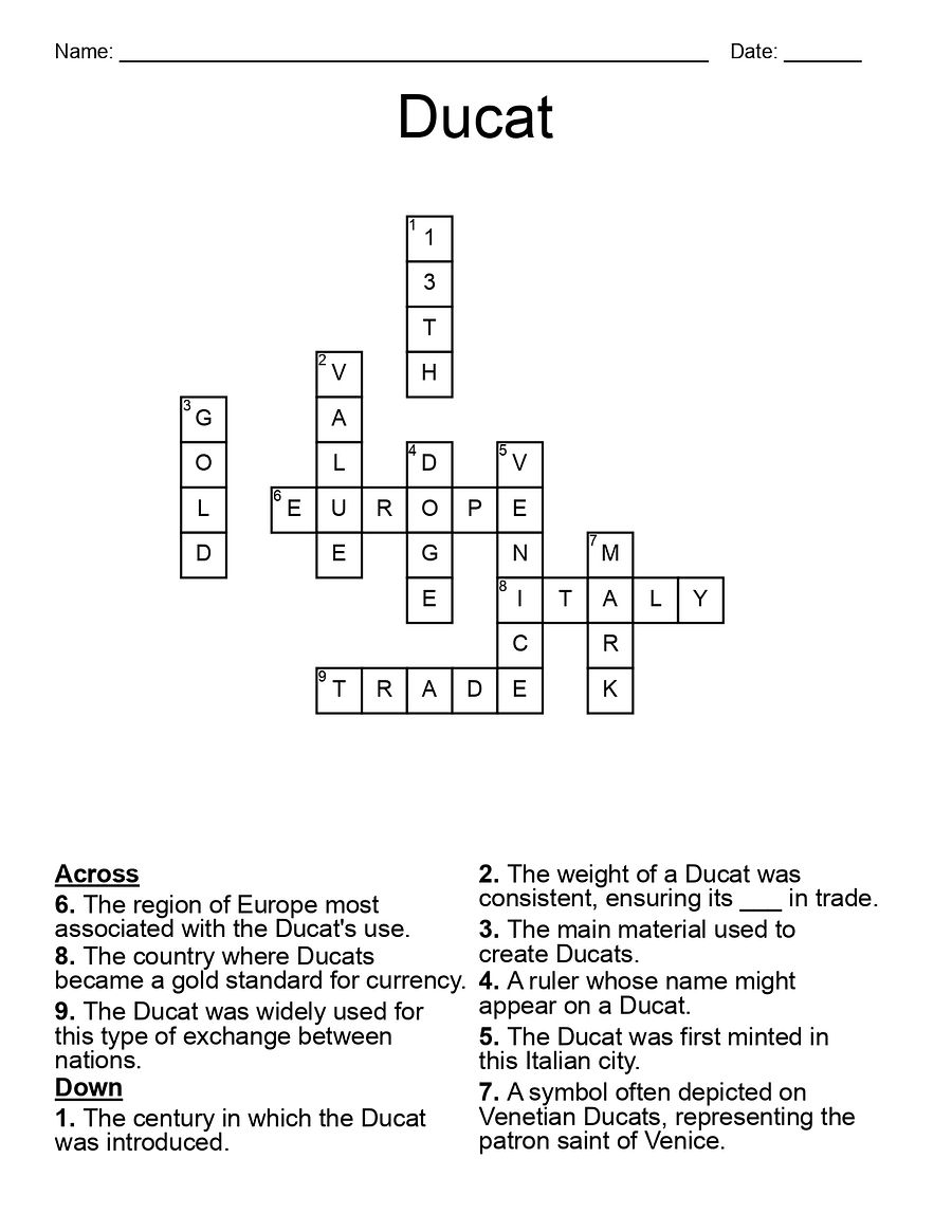 OLD GOLD COIN Crossword Puzzle - Ducat product image (3)
