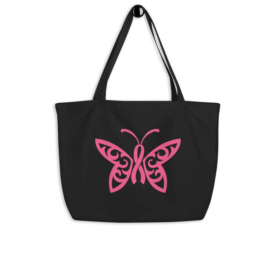 Butterfly Cancer Ribbon Bag product image (4)
