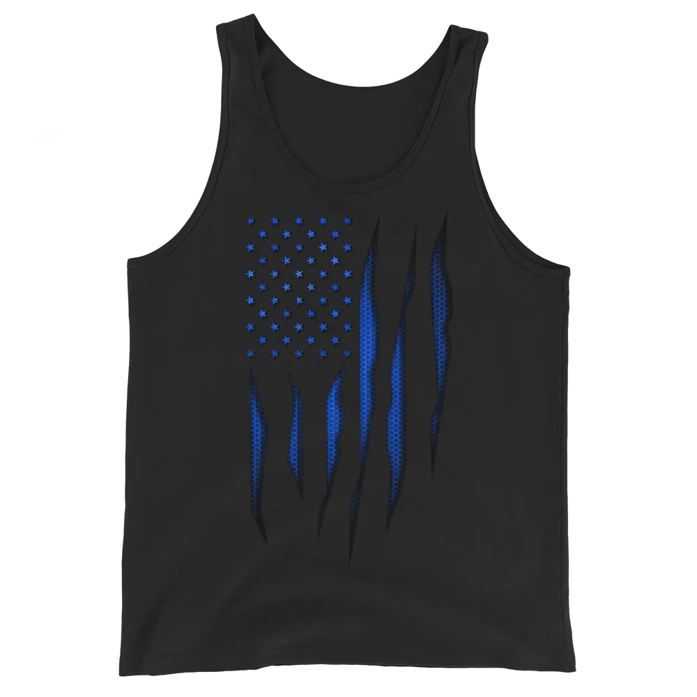 Blue Carbon Onyx American Flag Tank Top product image (1)