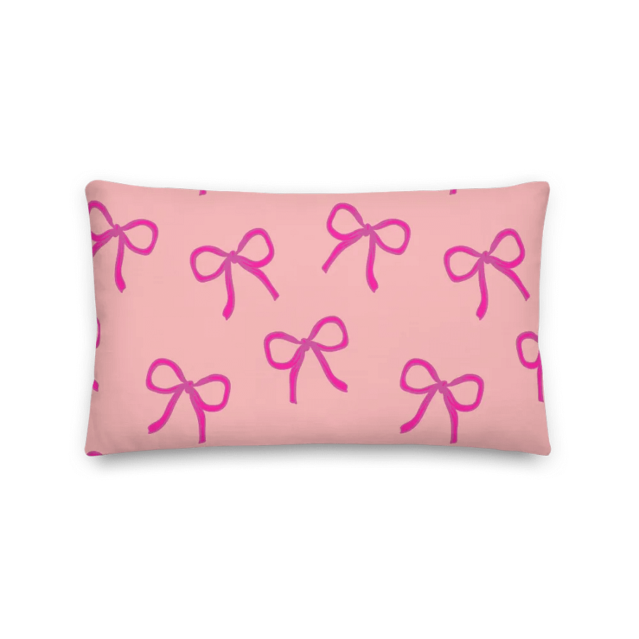 Dainty Bows Pink Throw Pillow product image (3)