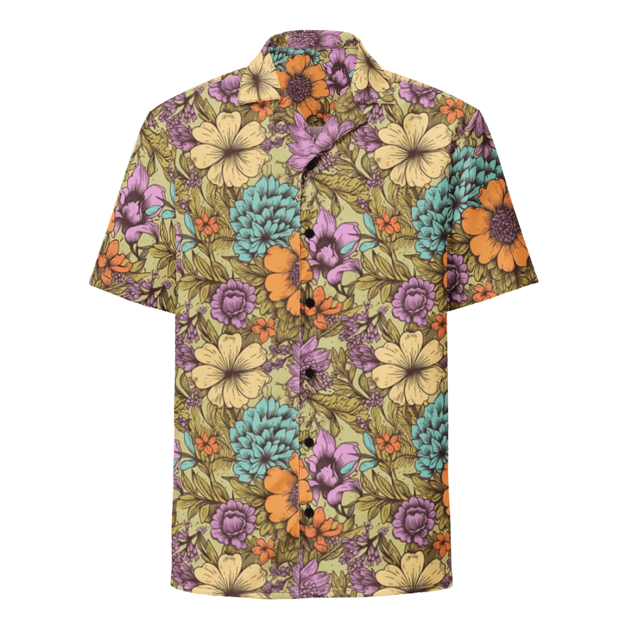 70s Floral Pattern-Seamless Vintage Design Hawaiian Shirt product image (1)