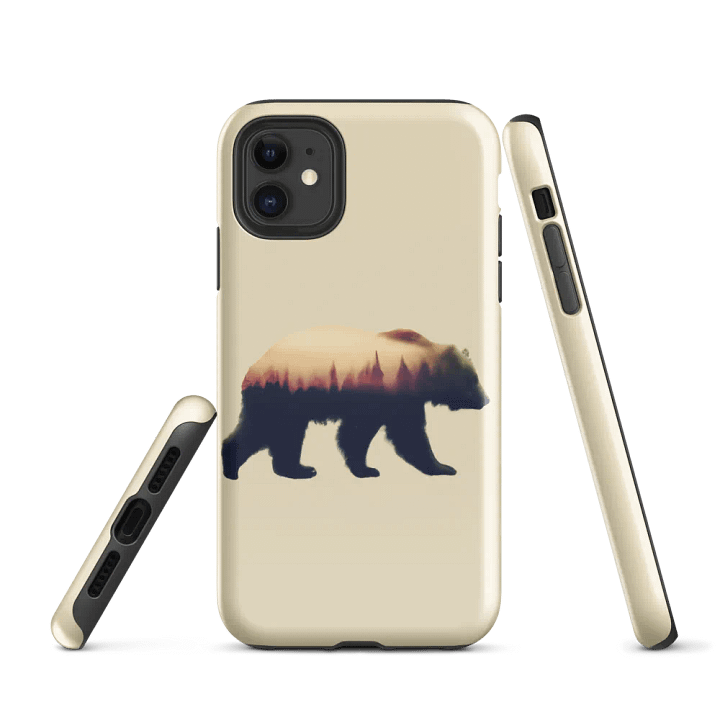 Double Exposure Bear Tough Case for iPhone product image (1)