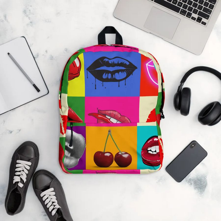 Luscious Lips and Cherries All-Over Print Backpack product image (12)