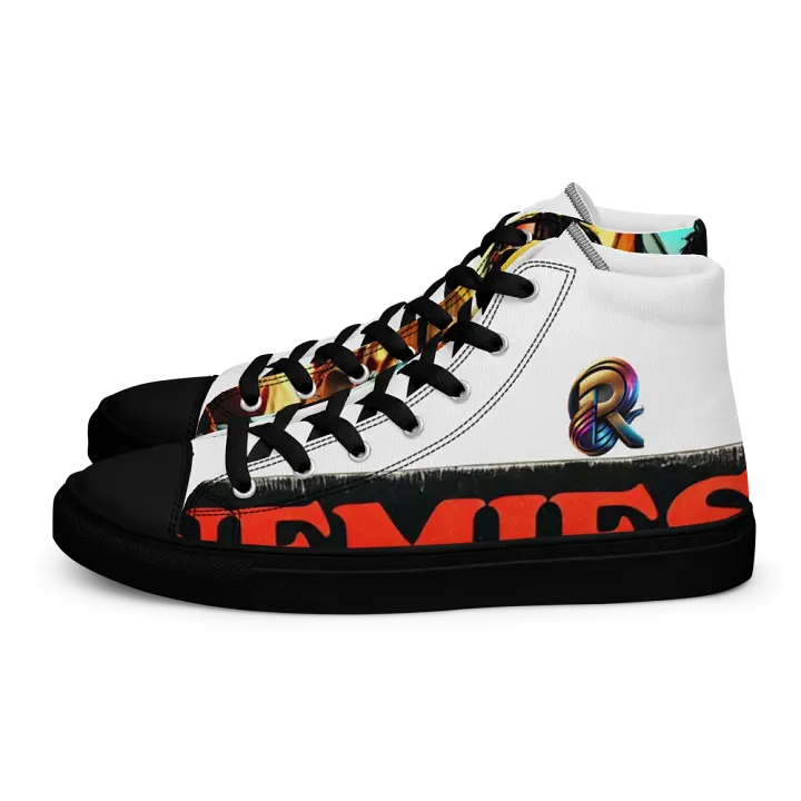 Retro Enemies High Top Canvas Shoes product image (1)