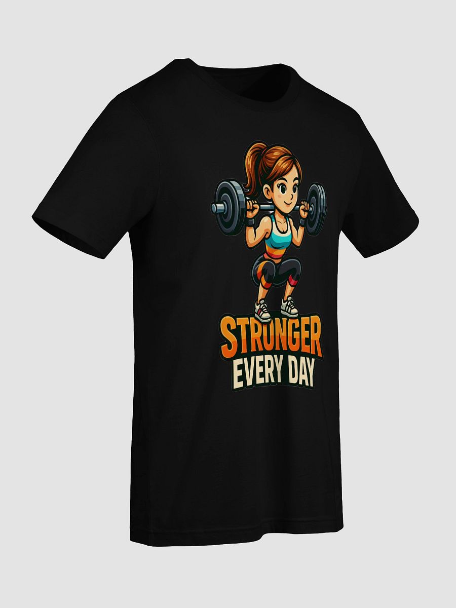 Stronger Every Day Squat Cartoon T-Shirt product image (42)