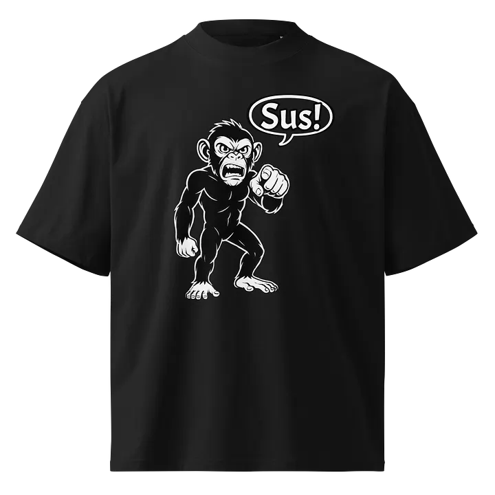 Sus Monkey - Funny Meme T-Shirt - Stanley/Stella Unisex Organic Oversized T-Shirt SATU020 product image (2)