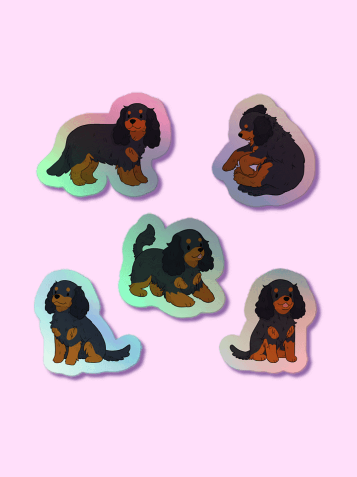 Cavalier King Charles Spaniel Holographic Dog Sticker Sheet product image (1)
