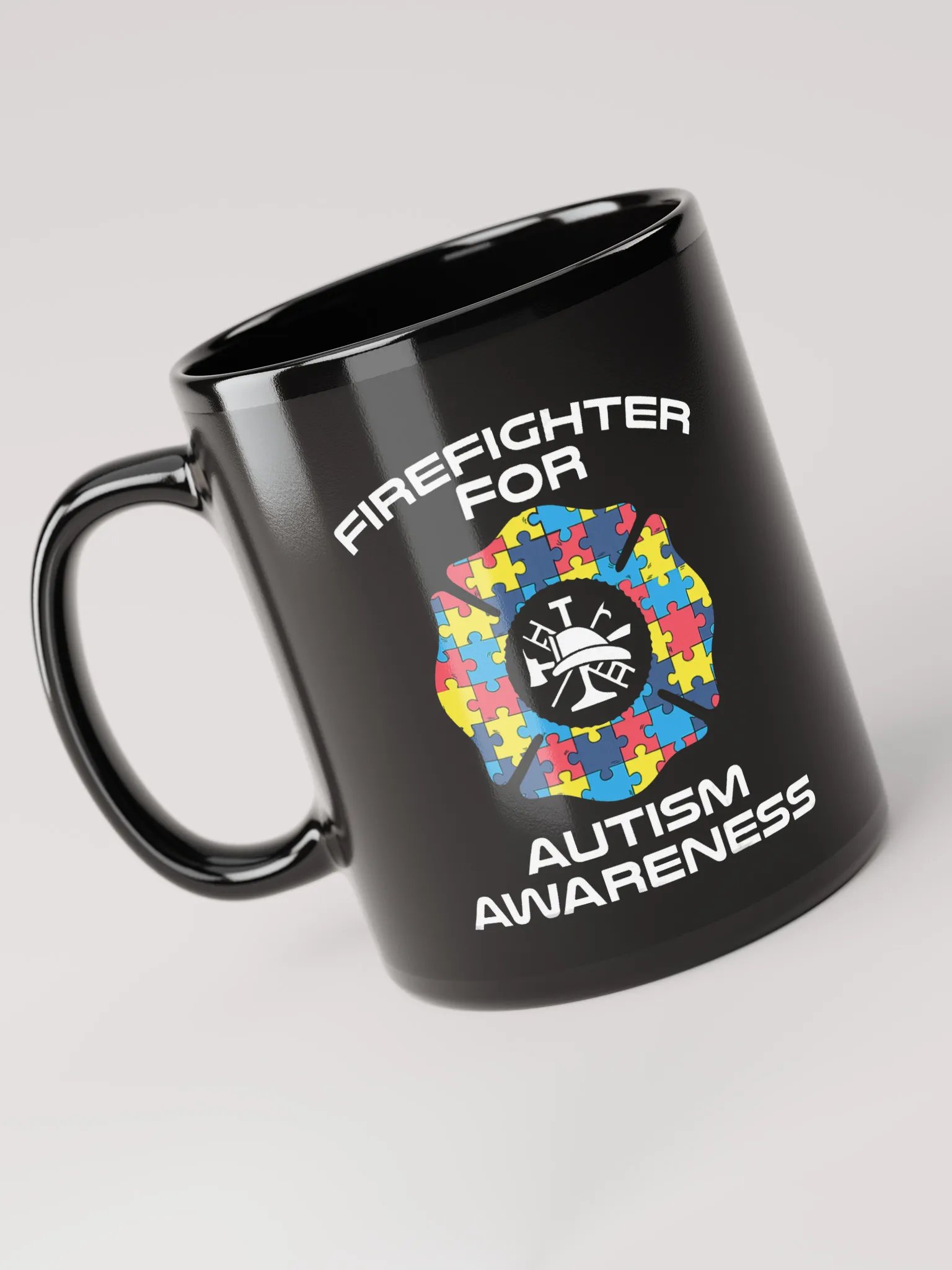 Firefighter for Autism Awareness - Black Mug product image (1)