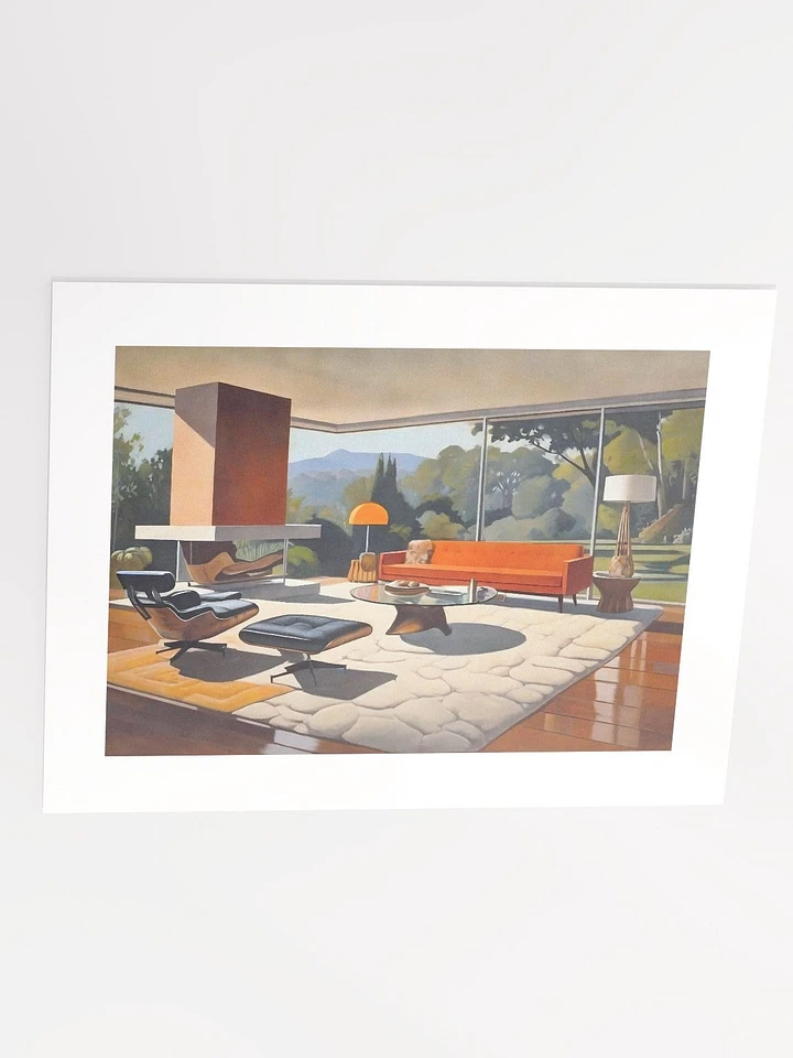 Midcentury Modern Living Room With A View - Print product image (2)