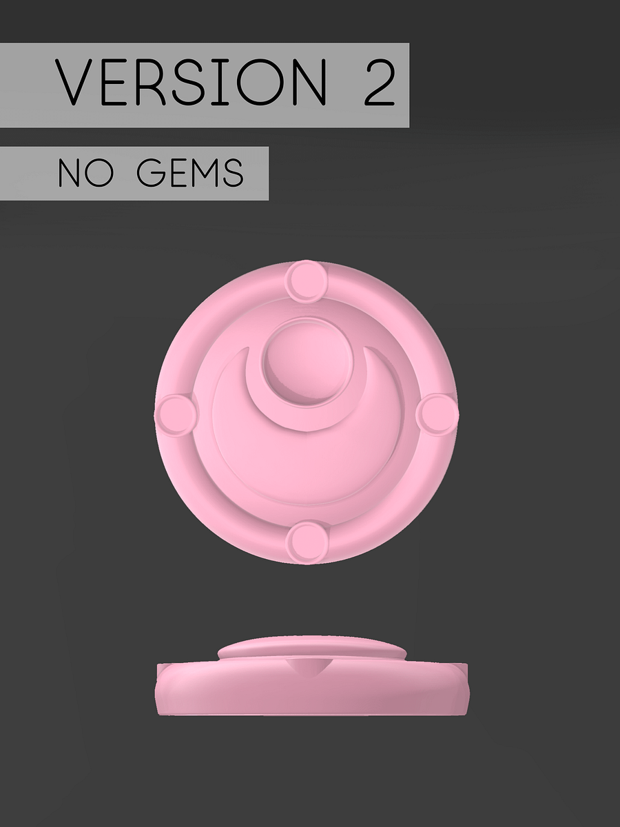 Moon Brooch STL File product image (5)