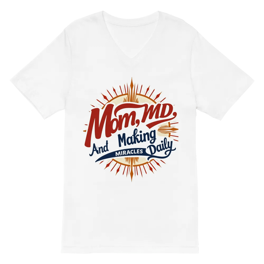 Mom, MD, And Making Miracles Daily V-Neck Tee product image (2)
