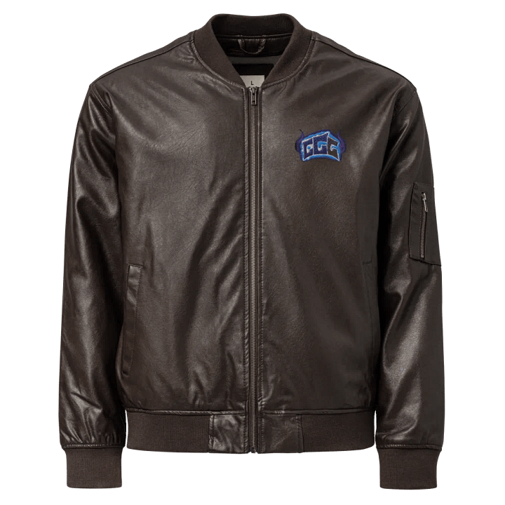 GGG Fire Logo Leather Jacket product image (1)