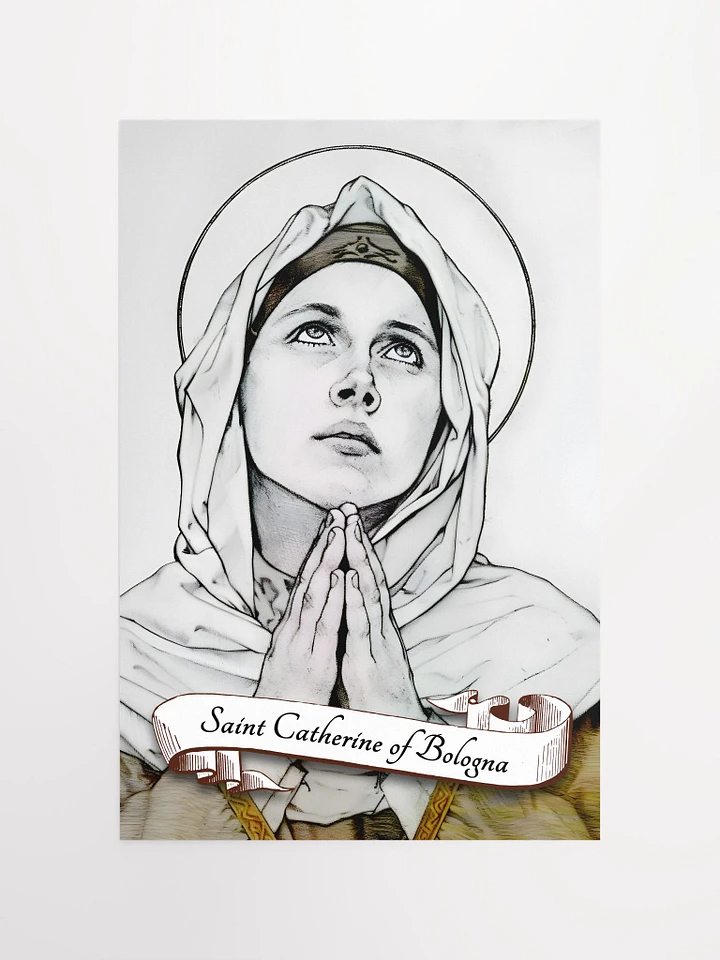 Saint Catherine of Bologna Patron Saint of the Arts, Artists, Against Temptations, Matte Poster product image (2)