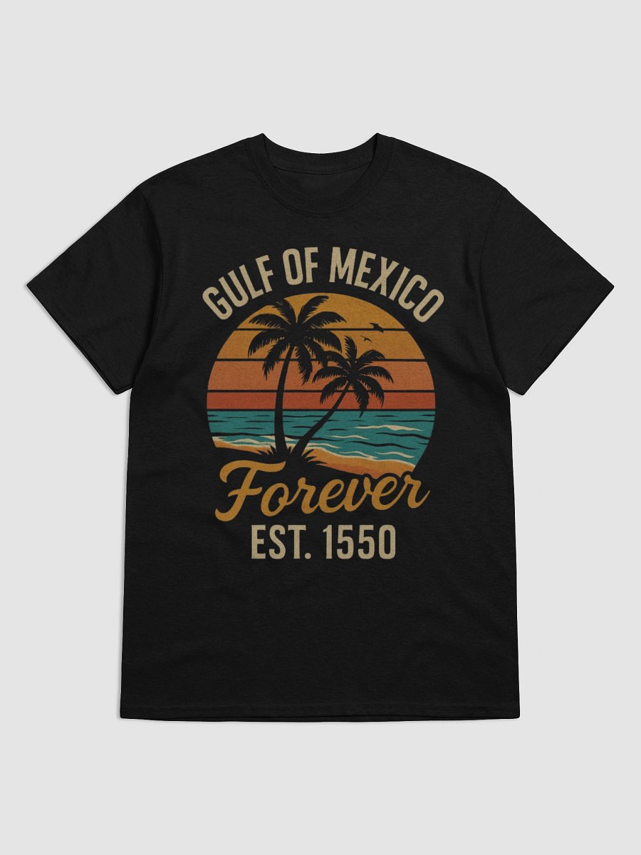 Gulf of Mexico Forever EST.1550 T-Shirt – Vintage Sunset & Palm Trees Beach Tee product image (1)