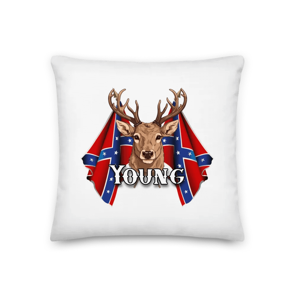 "Young" Last Name Rebel Redneck Deer - Pillow product image (1)