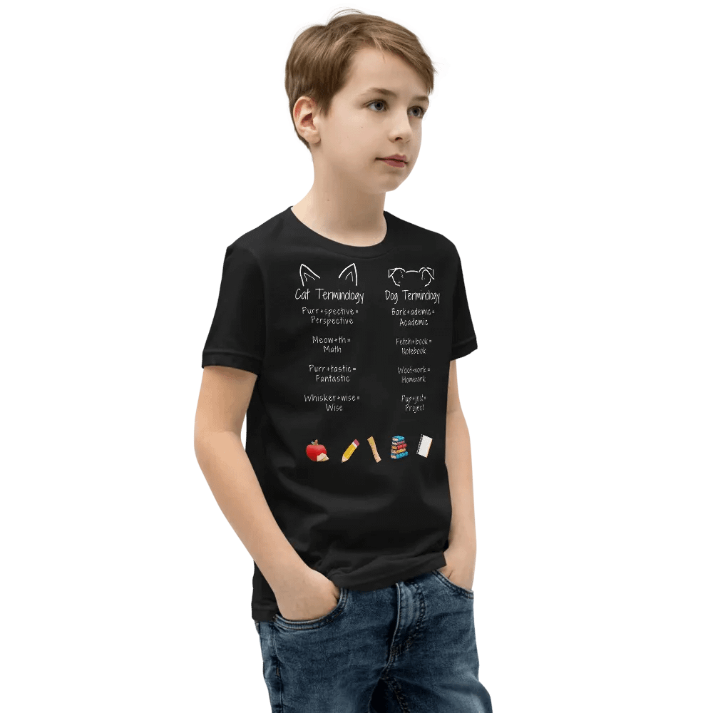 cat & dog school terminology t-shirt product image (3)
