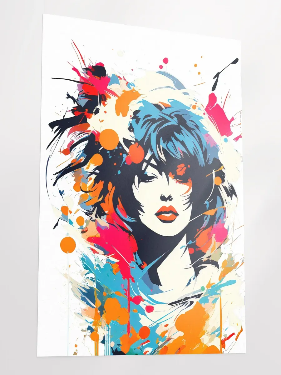 Abstract Woman v13 - Vintage Style Poster - Rock Girl - Large 24x36 Inches product image (3)