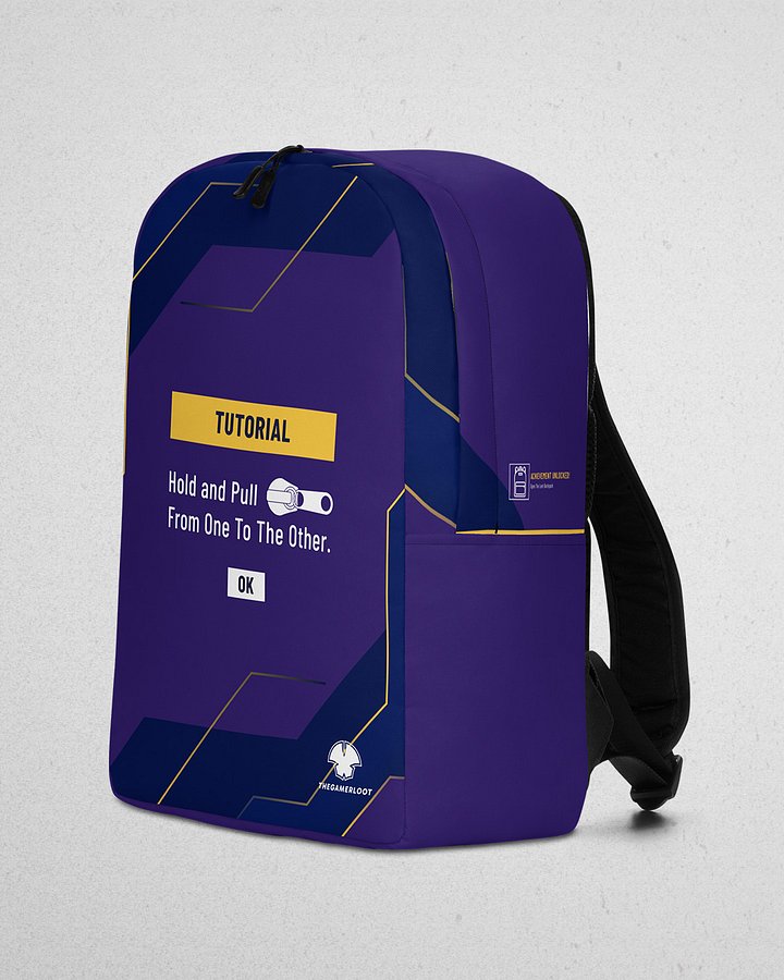 Gamer Tutorial Minimalist Backpack – Tutorial Gaming UI Design product image (1)