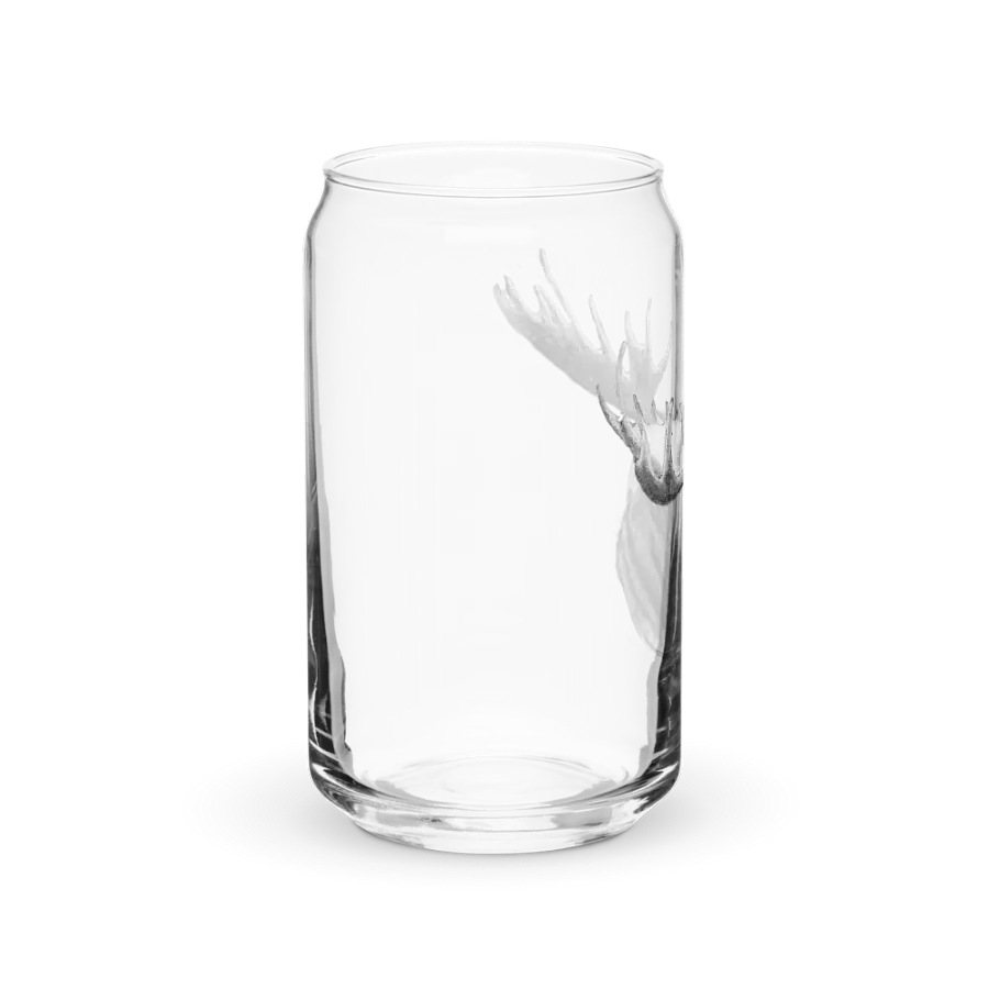 Moose Drawing Glass Can Cup product image (40)
