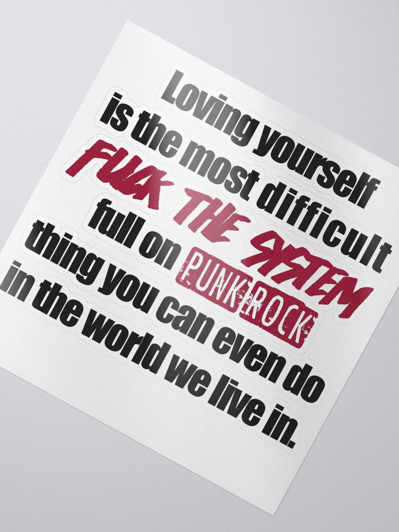 Loving Yourself Sticker (Red) product image (2)