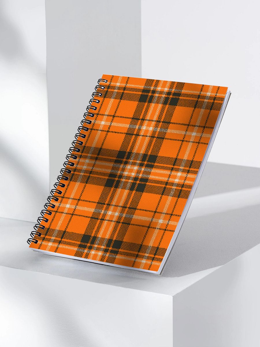 Orange Plaid Spiral Notebook product image (3)
