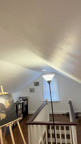 “Shadow on the Stairwell”
Oil on canvas
Hanging out in the studio, reading a little, loving on the cat and showing the painti...