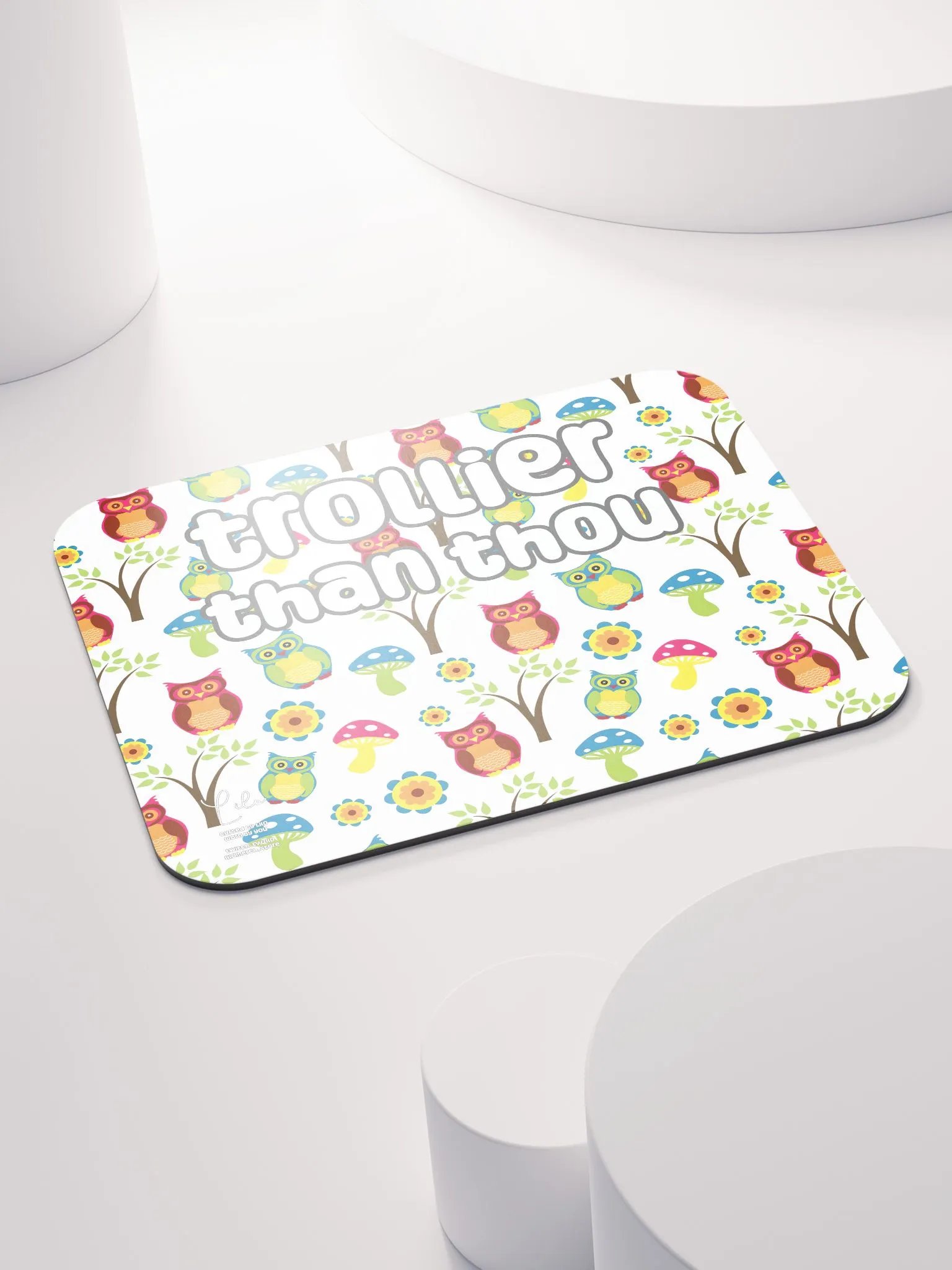 Trollier Than Thou Medium Mouse Mat - owls product image (4)