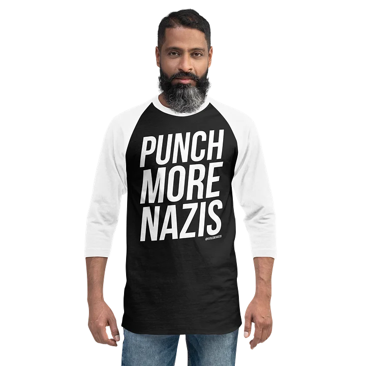 FUTILE DEVICE: PUNCH MORE NAZIS (BASEBALL TEE) product image (5)