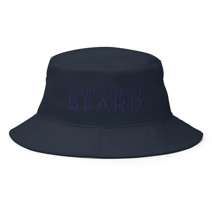 Nacho Average Beard Navy Bucket Hat (Navy Embroidery) product image (1)