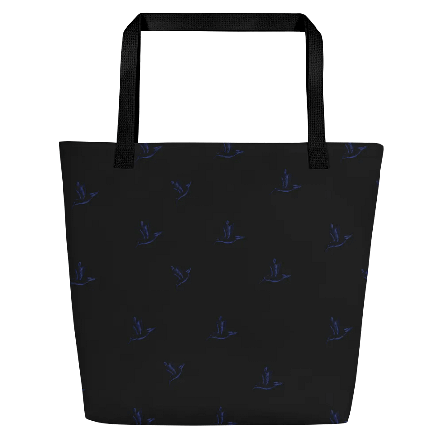 Big printed tote bag with humming bird designs product image (1)