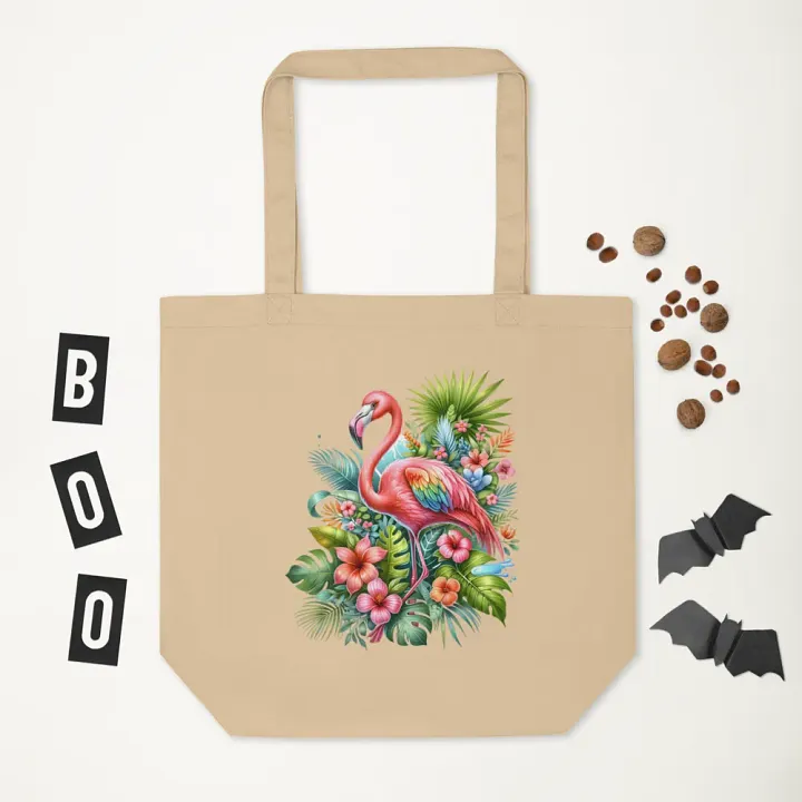 Tropical Flamingo Paradise Tote Bag product image (2)