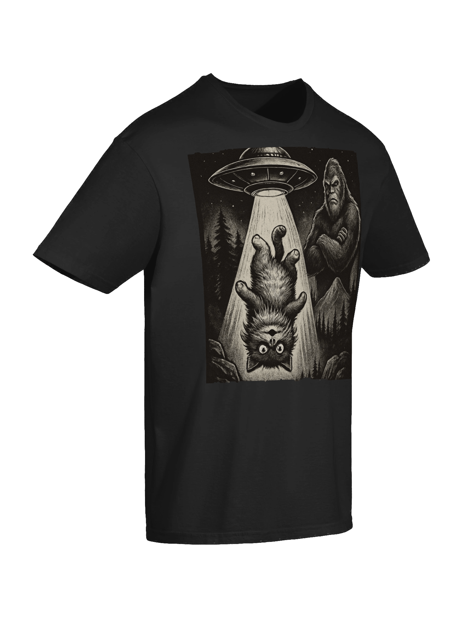 UFO Cat Bigfoot T-Shirt product image (55)