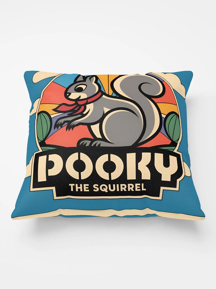 Comfy Pillow: Pooky the squirrel, Colorfuylk, Clouds and blue sky product image (1)