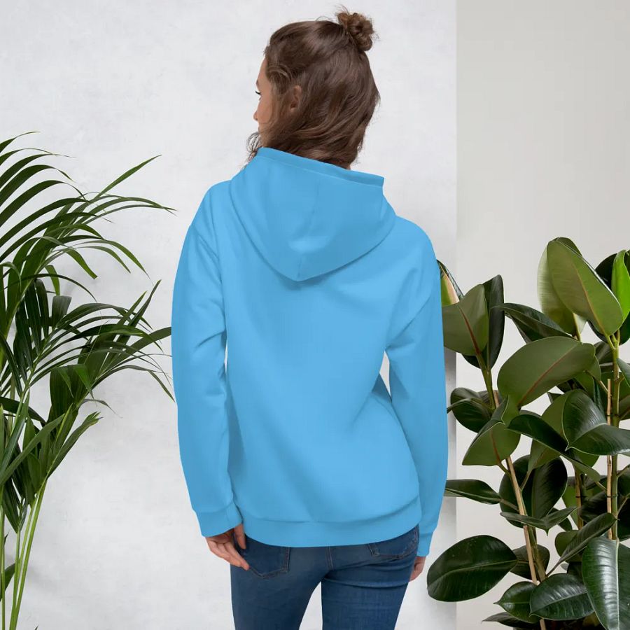 Plain Sky-Blue True Summer Unisex Recycled Polyester Heavyweight Premium Hoodie by Treasure Pie product image (12)
