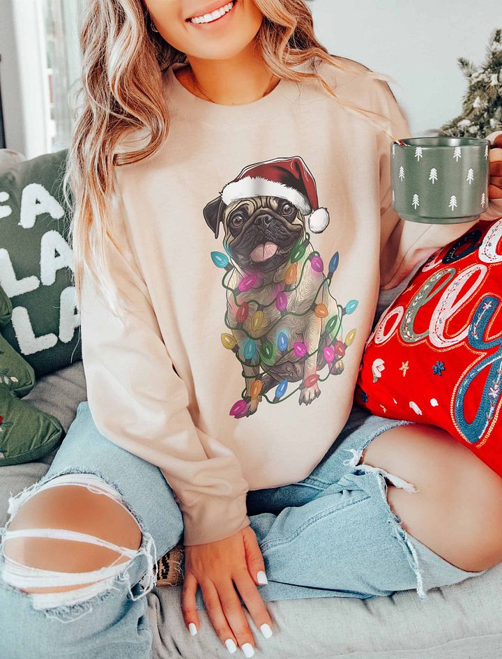 Funny Pug Christmas Sweatshirt product image (20)