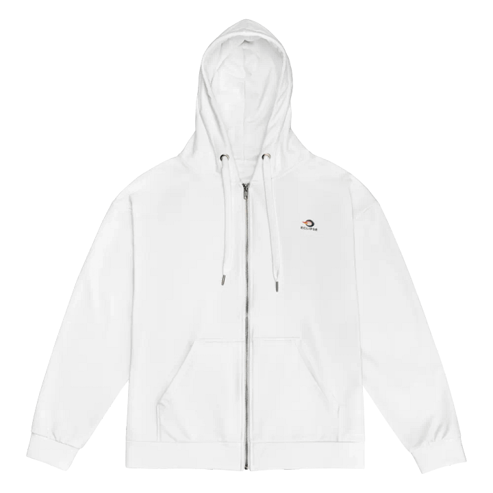 Eclipse Celestial Sun Design Recycled Unisex Zip Hoodie - White product image (1)