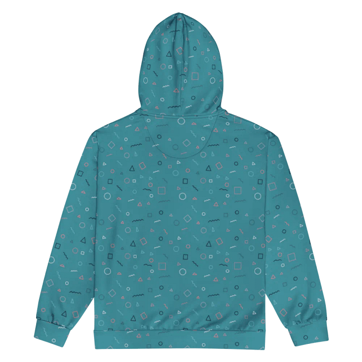Turquoise Shapes Zip-Up Hoodie product image (2)
