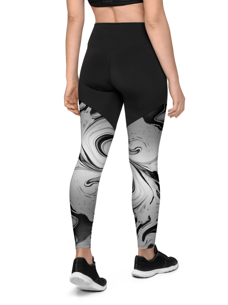 Black Marble-Sports Leggings product image (3)