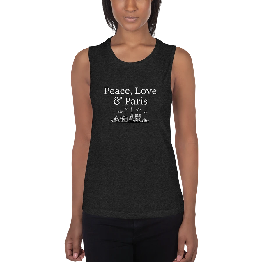 Peace, Love and Paris with Monuments Women's Flowy Muscle Tank product image (1)