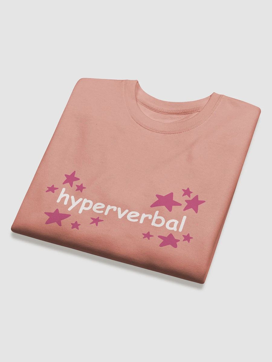 hyperverbal (comic sans with pink stars) printed cotton crewneck product image (4)